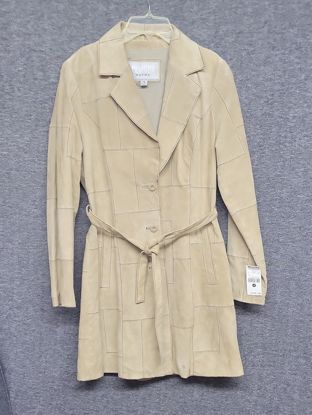 Vintage Wilson Maxima Leather Patchwork Duster Jacket NWT W/Flaw Womens Size S